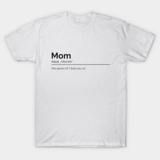 Mother Dictionary Definition T-Shirt